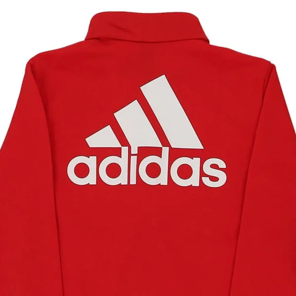 Adidas Spellout Track Jacket - XS Red Polyester