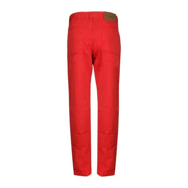 BOYS RED 5 POCKETS TWILL TROUSER