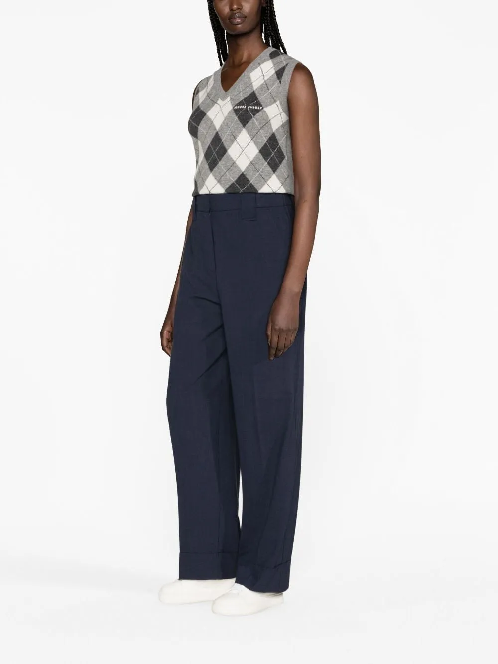 DRAPEY MELANGE TROUSERS