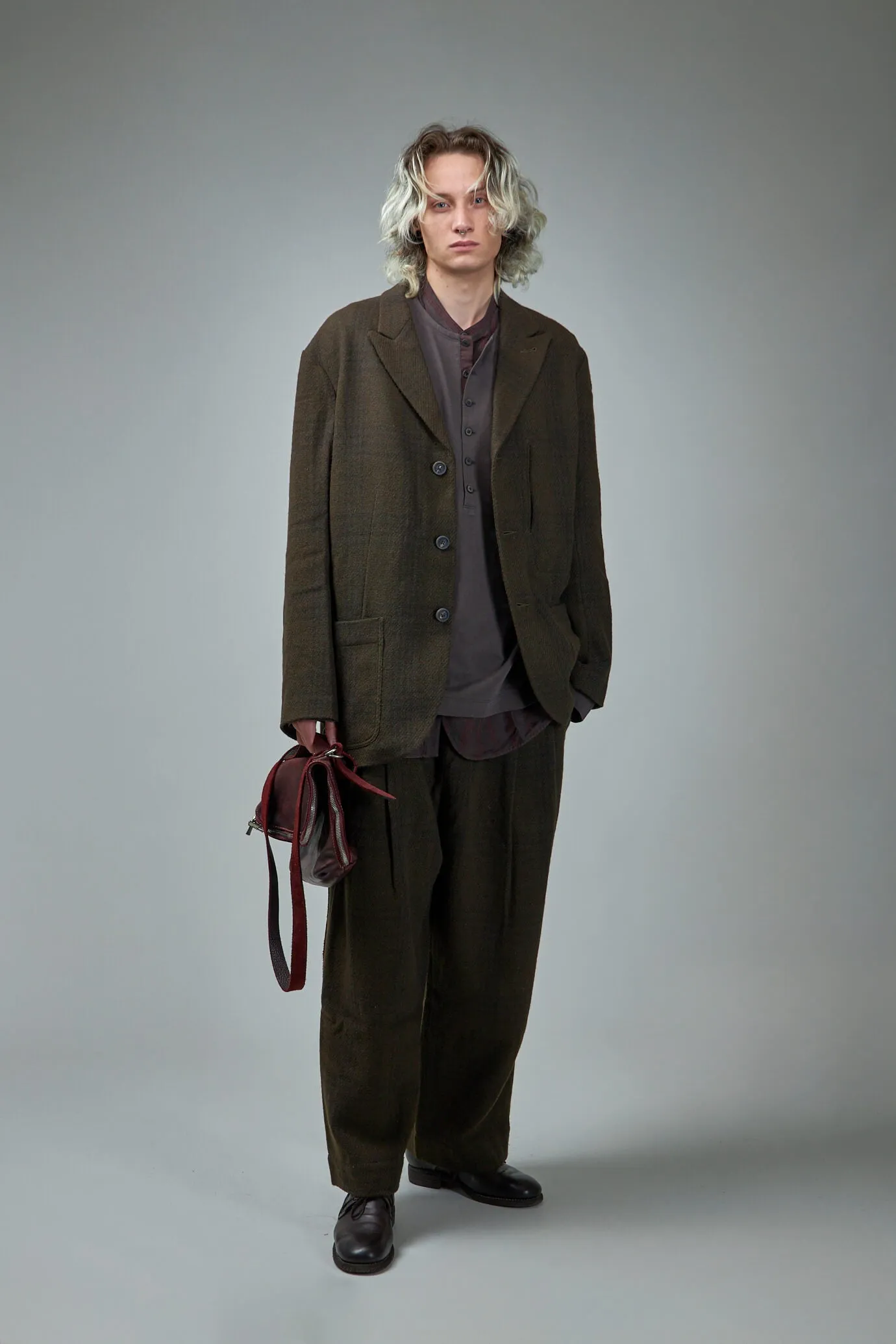 Front Pleats Tapered Trousers