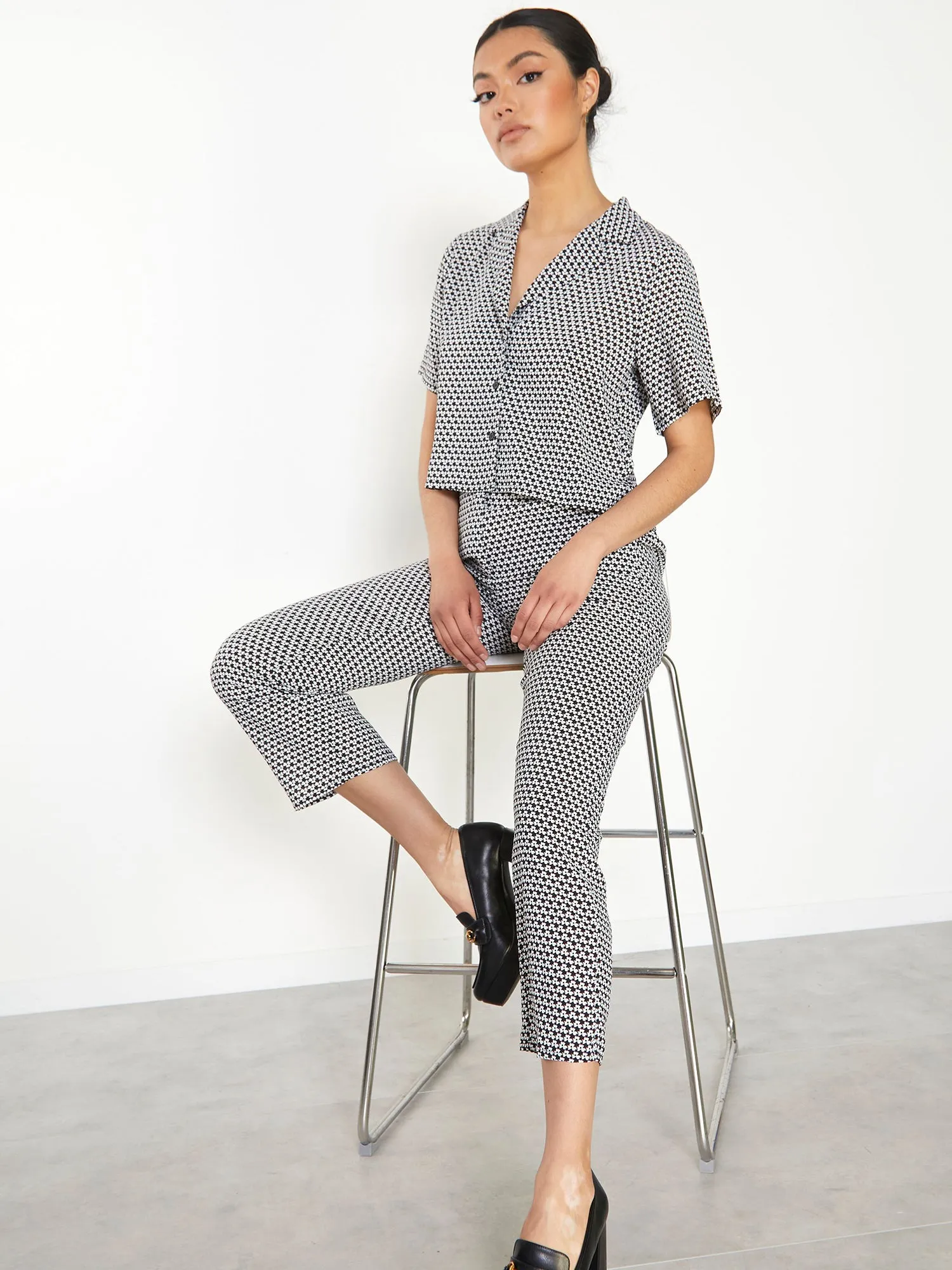 Glamorous Geometric Ditsy Trousers