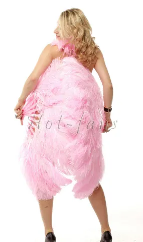Light pink Single layer Feather fan 25"x 45"