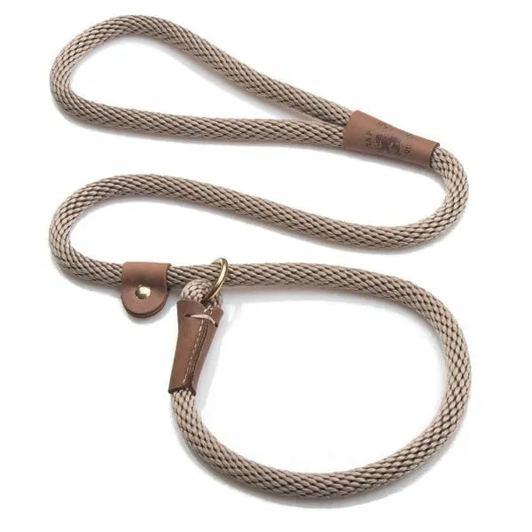 Mendota Rope Dog Slip Lead  3/8 inch wide for smaller dogs -  Range of colours