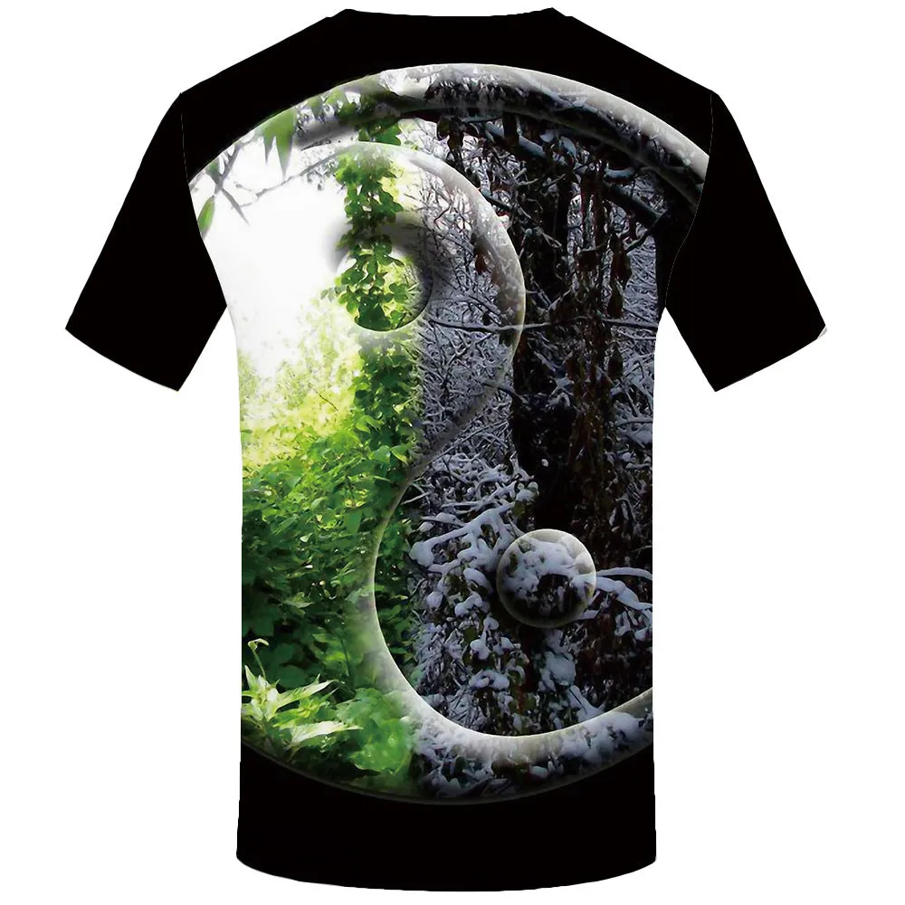 Men's 3D Digital Printed Round Neck Casual T-shirt - GlamzLife