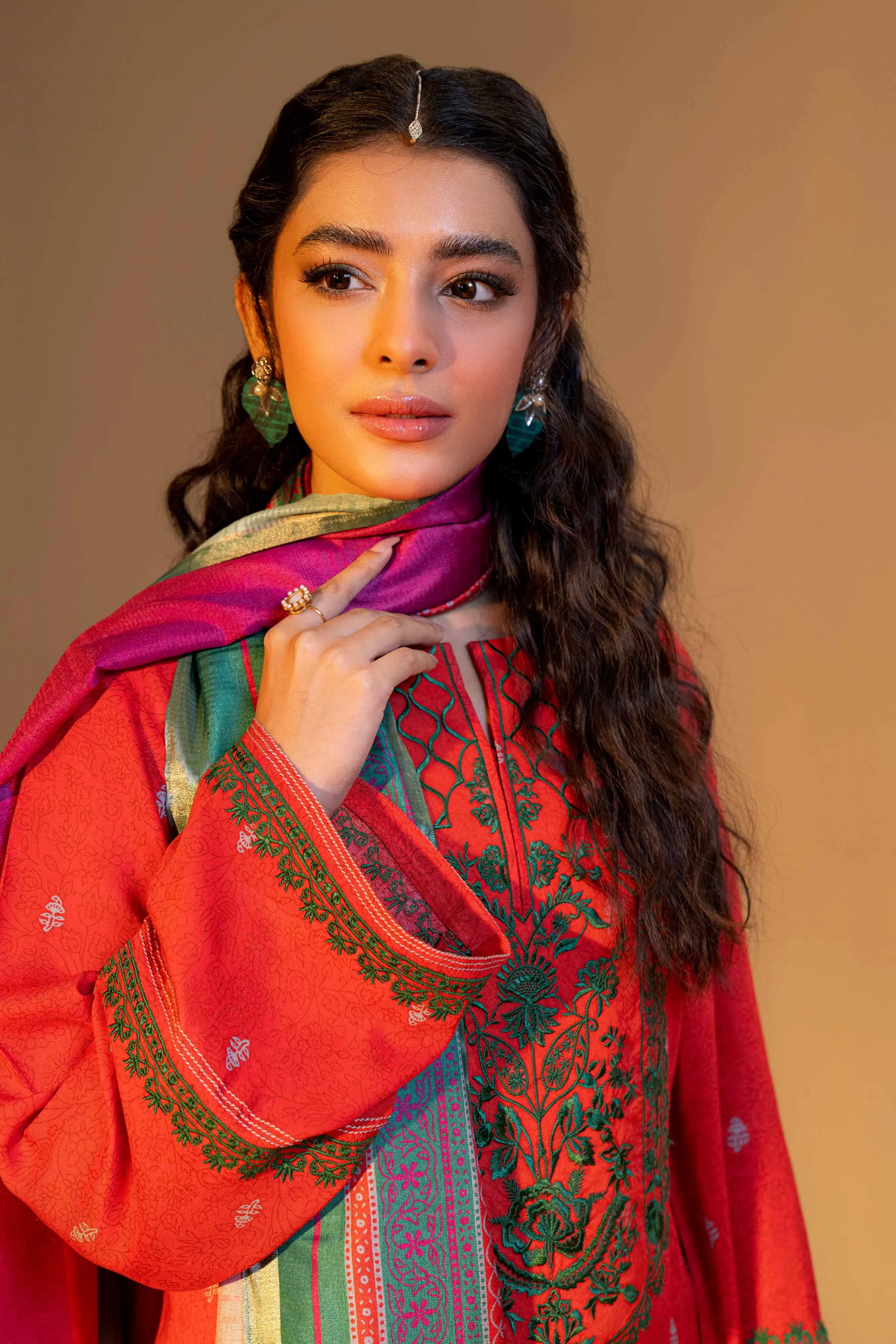 Nishat Linen Silk Collection – 3 Piece - Printed Embroidered Suit - 42306472
