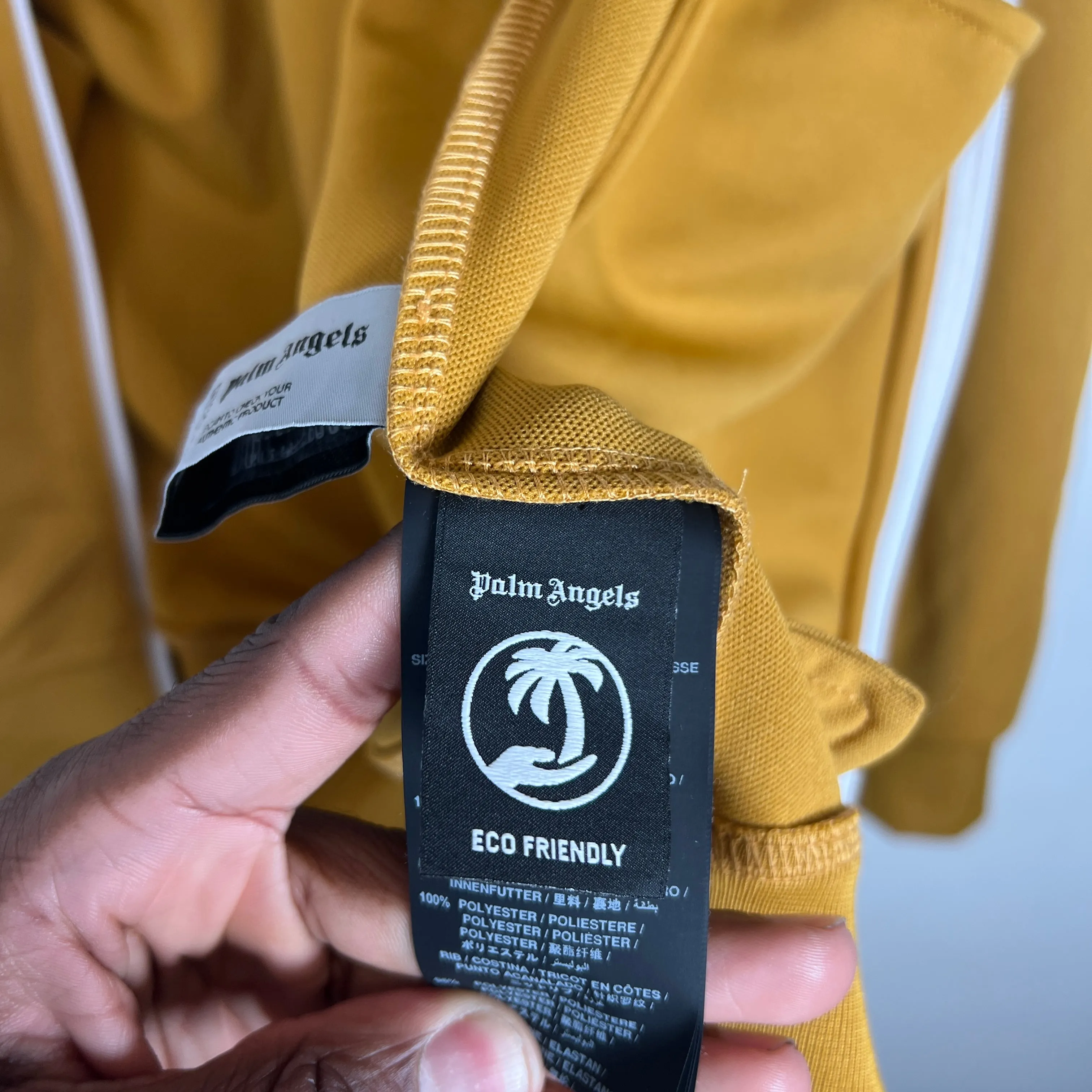Palm Angels Mustard Yellow Track Jacket Size M