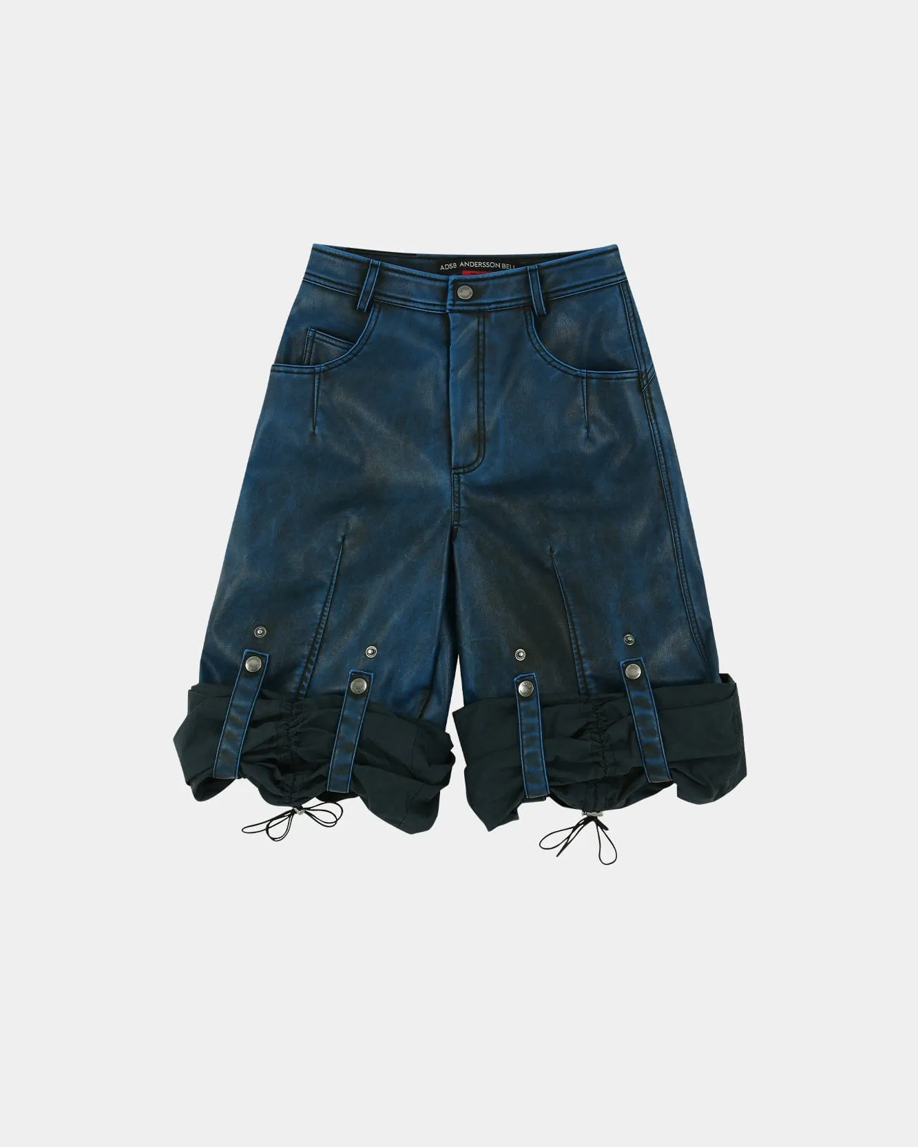 PARACHUTE GEAR FAUX LEATHER PANTS apa771w(BLUE)