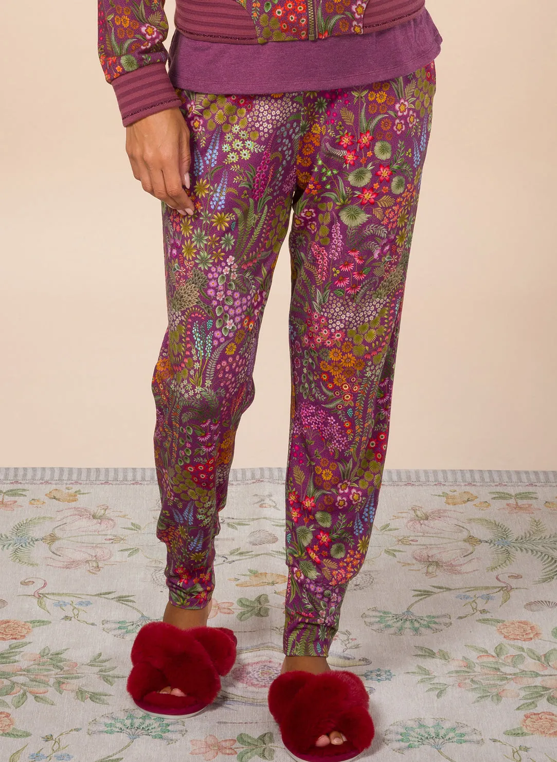 Querida Pink Bobien Cuffed Pajama Pant