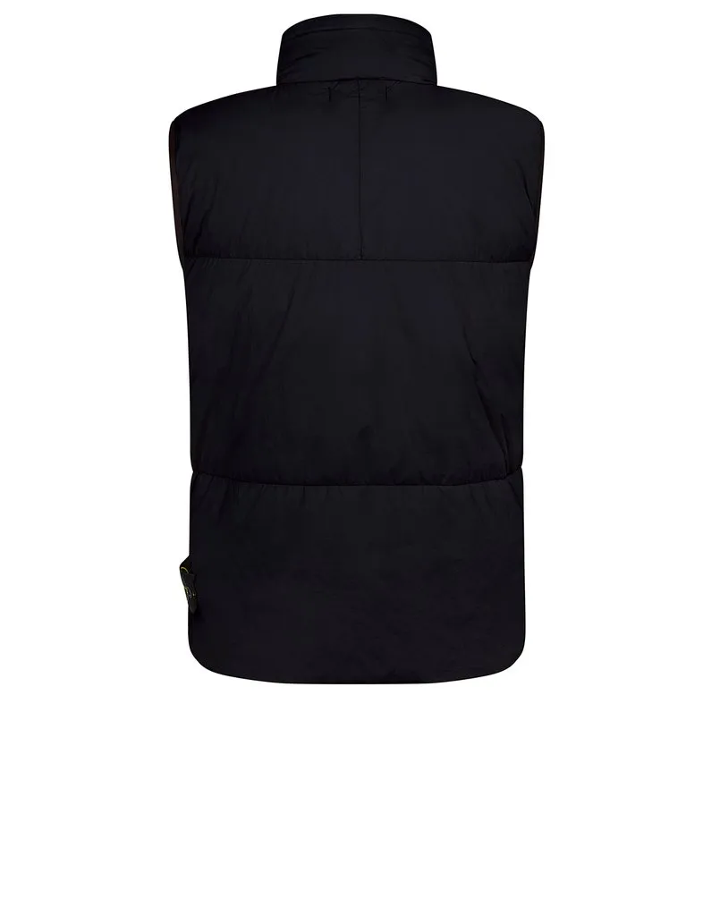 STONE ISLAND garment dyed crinkle gilet navy
