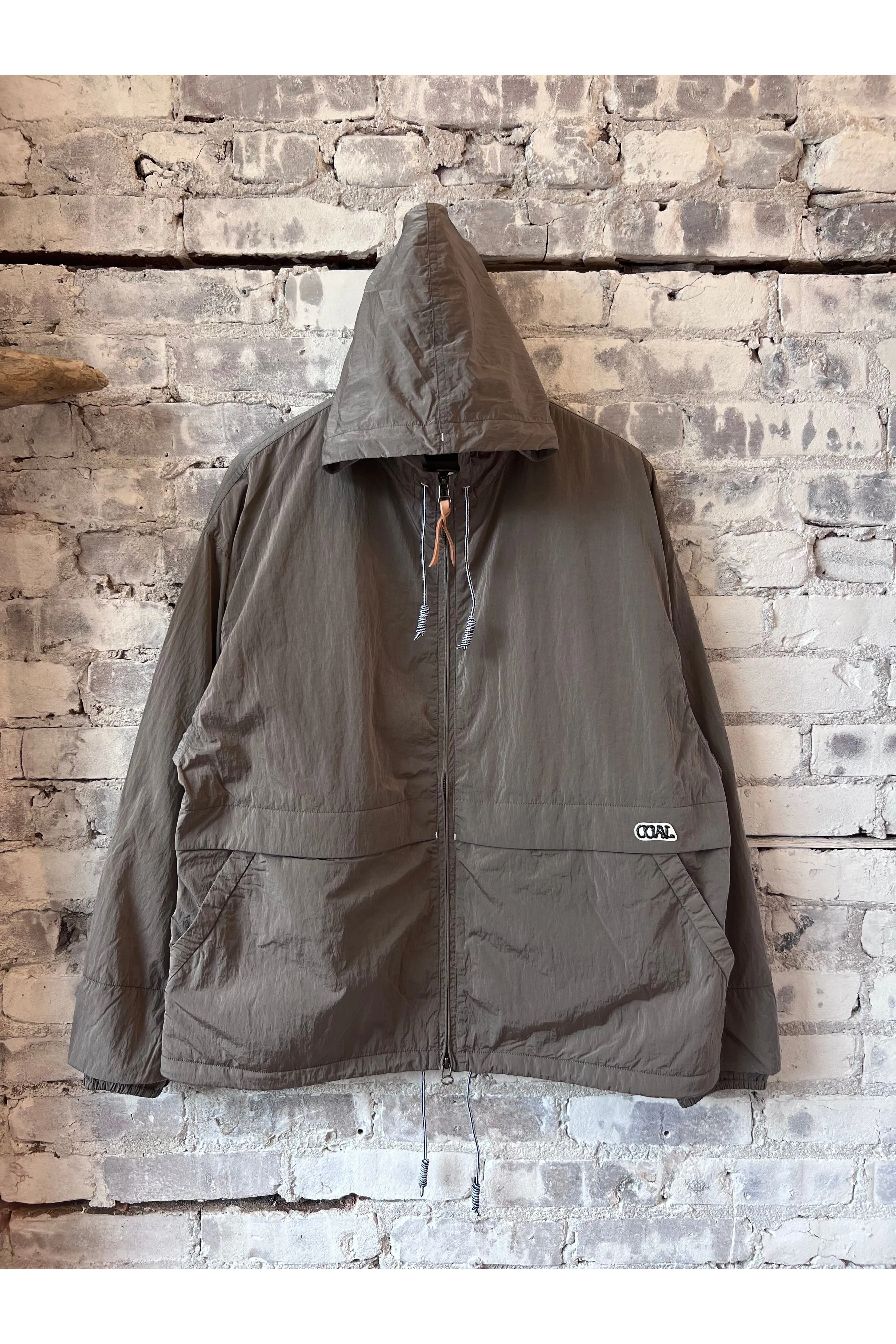 Zip Up Wind Parka - Beige